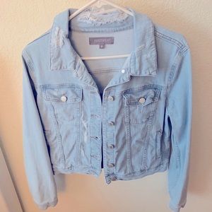 Distressed Light Wash Jean Jacket NWOT